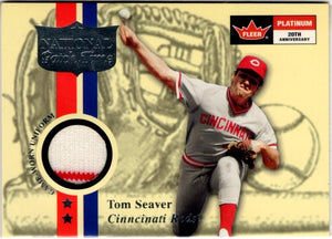 Tom Seaver 2001 Fleer Platinum National Patch time Game Worn Jersey Card