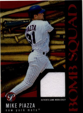 Mike Piazza 2003 Topps Pristine Bomb Squad Authentic Game Worn Jersey Card #PBS-MP