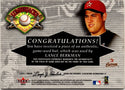 Lance Berkman 2001 Fleer Platinum Lumberjack Authentic Game Used Bat Card