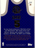 Jalen Rose 2003-04 Topps Authentic Game Worn NBA Jersey Card #JR