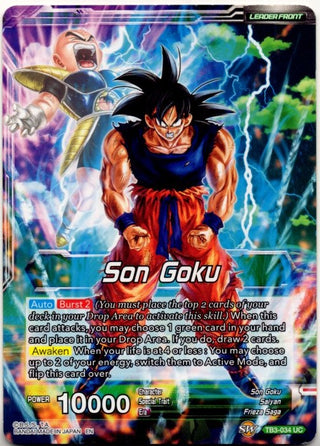 Son Goku The Legendary Super Saiyan Dragon Ball Super Card #TB3-034 UC