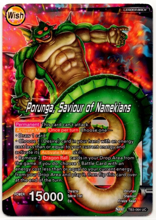 Porunga Saviour of Namekians Dragon Ball Super Card #TB3-064 UC
