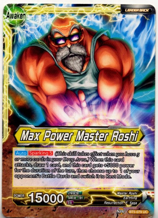 Master Roshi Max Power Dragon Ball Super Card #BT5-079 UC