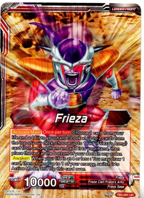 Frieza Metamorphic Threat Dragon Ball Super Card #TB3-001 UC