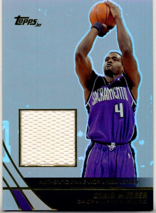 Chris Webber 2003-04 Topps Authentic Game Worn NBA Jersey Card #JE-CW