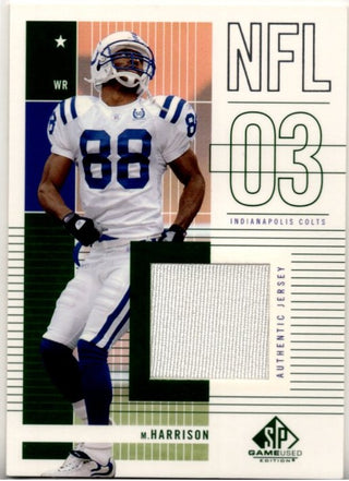 Marvin Harrison 2003 Upper Deck SP Game Used Edition Jersey Card #166