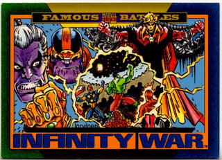 Infinity War 1993 Skybox Marvel Famous Battle Card #156