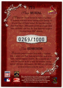 Stan Musial & Jim Edmonds 2003 Donruss Diamond Kings Team Timeline Card #TT-3 269/100