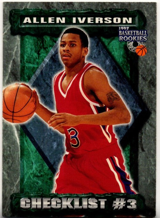Allen Iverson 1997 Score Board Rookies Checklist 3 Card #88
