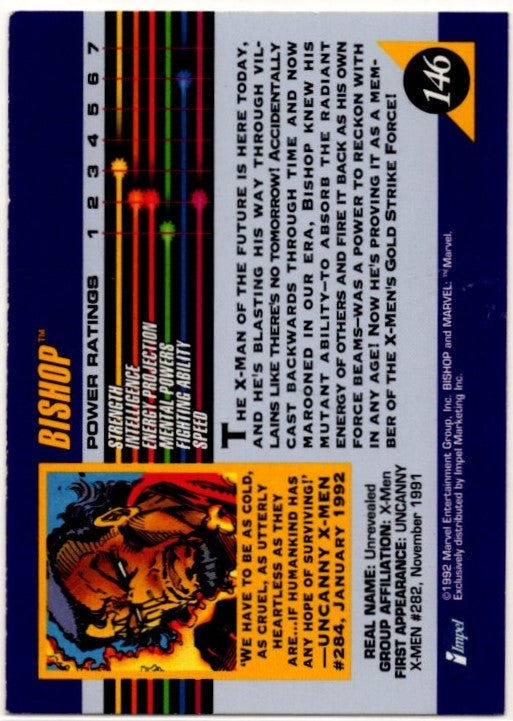 Bishop 1992 Marvel Superheroes Card #146