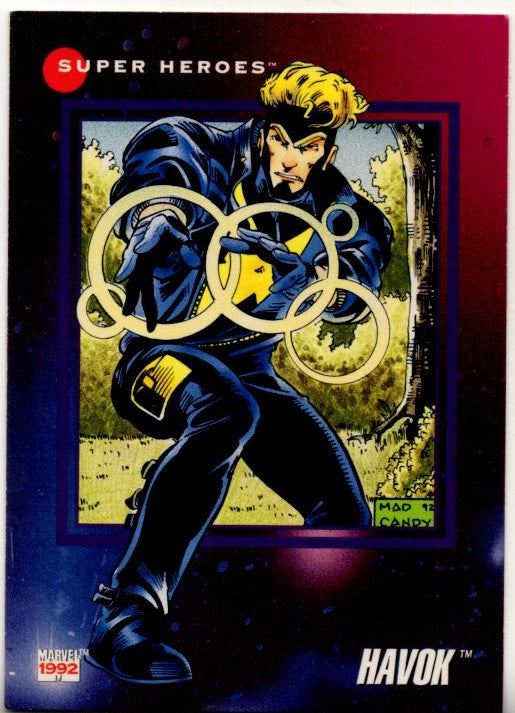 Havok 1992 Marvel Superheroes Card #70