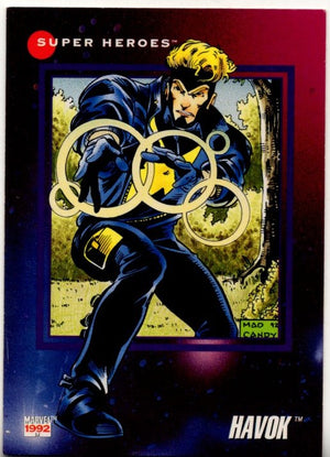 Havok 1992 Marvel Superheroes Card #70
