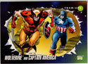 Wolverine and Captain America 1992 Marvel Team-Ups Card #75