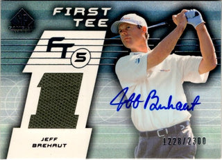 Jeff Brehaut 2003 Upper Deck SPx First Tee Relic and Autographed Card #64 1228/2300