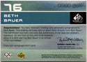 Beth Bauer 2003 Upper Deck SPx First Tee Relic and Autographed Card #76 37/1500