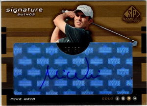 Mike Weir 2003 Upper Deck SP Gameused Signature Swings Autographed Card #SW-WEIR 23/50