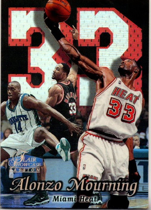 Alonzo Mourning 1998-99 Fleer Flair Showcase Passion Showtime Row 2 Card #62
