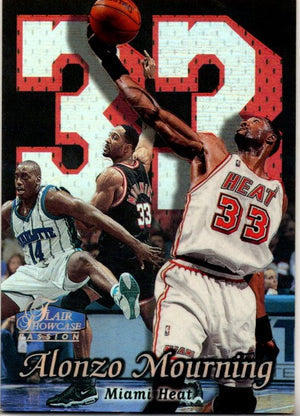Alonzo Mourning 1998-99 Fleer Flair Showcase Passion Showtime Row 2 Card #62