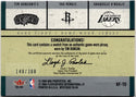 Tim Duncan, Yao Ming, Shaquillie O'Neal 2003 Fleer Mystique Rare Game Worn Jersey Card #RF-TD
