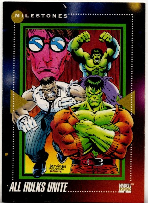 All Hulks Unite 1992 Marvel Milestones Card #194