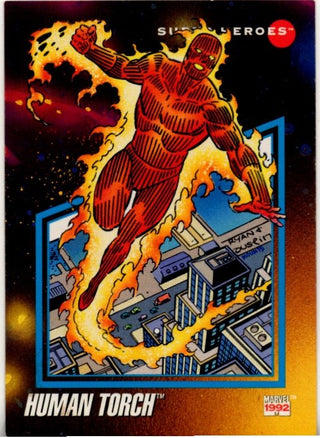 Human Torch 1992 Marvel Superheroes Card #58