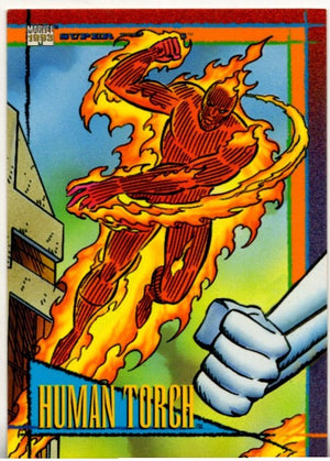Human Torch 1993 Skybox Marvel Series 4 Card #75