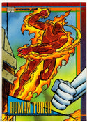 Human Torch 1993 Skybox Marvel Series 4 Card #75