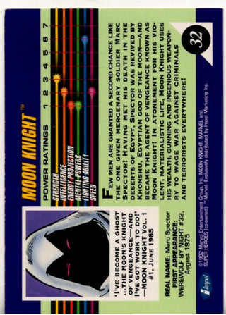 Moon Knight 1992 Marvel Superheroes Card #32