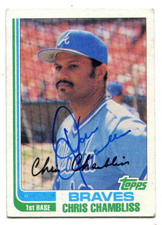 Chris Chambers 1982 Topps #320 Autographed Card