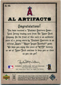 Vladimir Guerrero 2006 Upper Deck Artifacts Jersey Card #AL-VG 42/325