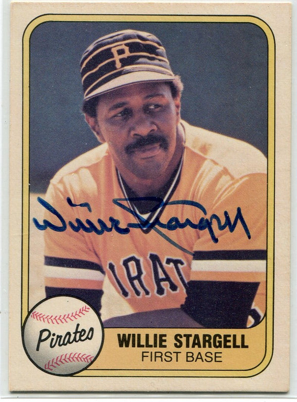 Willie Stargell 1981 Fleer Autographed Card #363