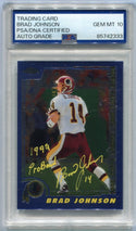 Brad Johnson 2000 Topps Chrome Autographed W/Inscription Card #CP3 PSA/DNA Certified Graded 10