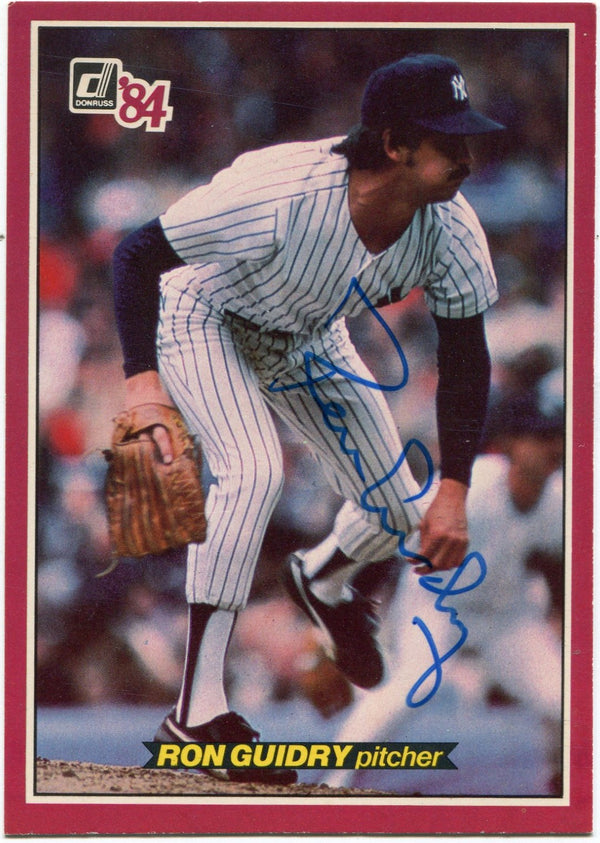 Ron Guidry 1984 Donruss Oversized AUTO Card #51