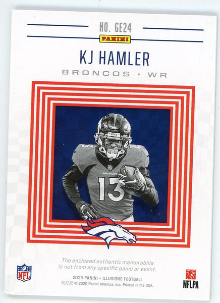 K.J. Hamler 2020 Panini Jersey Football Card DENVER BRONCOS RC