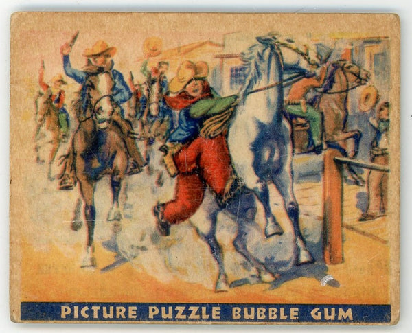 Celebrating Wild West Series Picture Puzzle Bubble Gum #30 Card