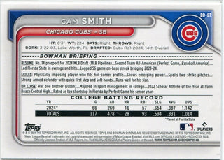 Cam Smith 2024 Bowman Prospects RC #BP-67