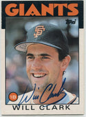Will Clark 1986 Topps Traded Autographed RC #24T