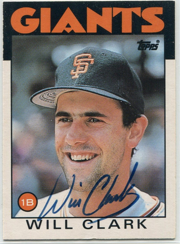 Will Clark 1986 Topps Traded Autographed RC #24T