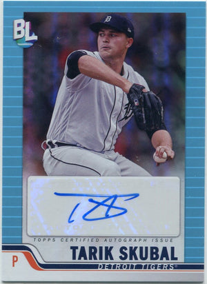 Tarik Skubal 2023 Topps Big League Autographed Blue Foil Card #BLA-TS
