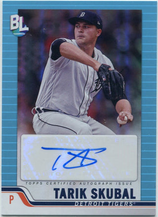 Tarik Skubal 2023 Topps Big League Autographed Blue Foil Card #BLA-TS