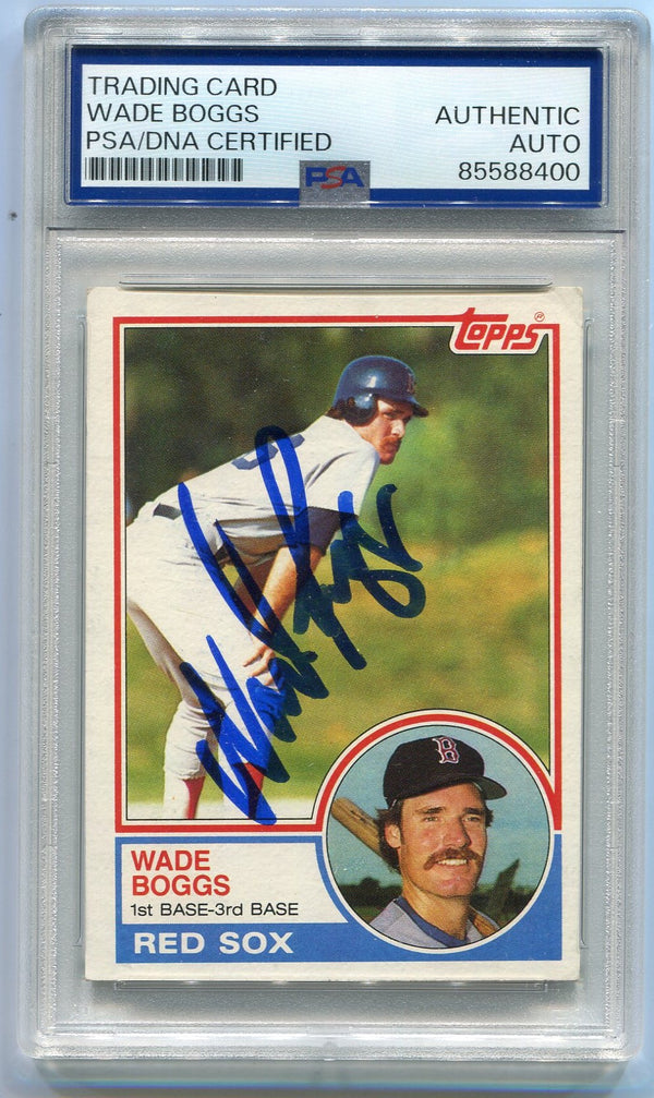 Wade Boggs Autographed 1983 Topps RC #498 PSA/DNA Certified