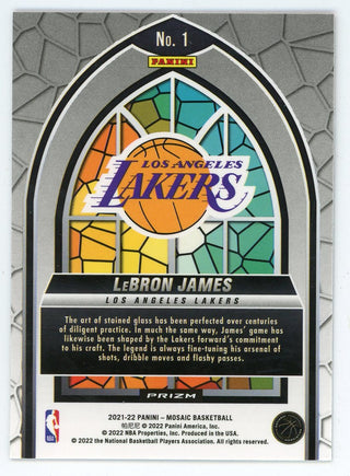 LeBron James 2021-22 Panini Mosaic Stained Glass #1