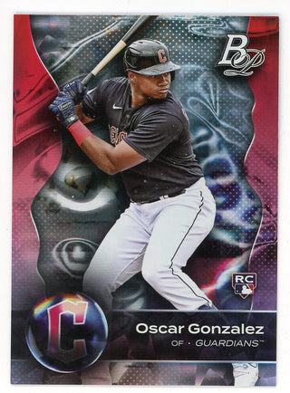 Oscar Gonzalez 2023 Topps Bowman Platinum Rookie Card #15
