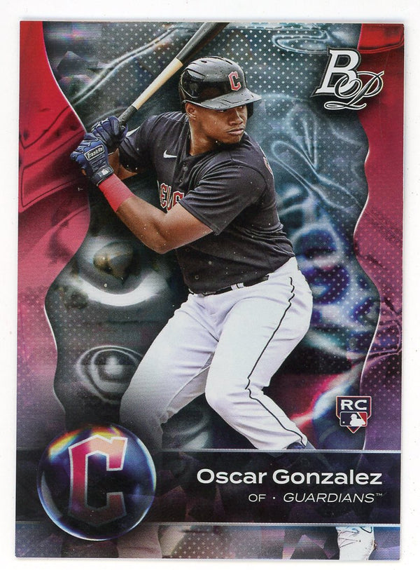 Oscar Gonzalez 2023 Topps Bowman Platinum Rookie Card #15