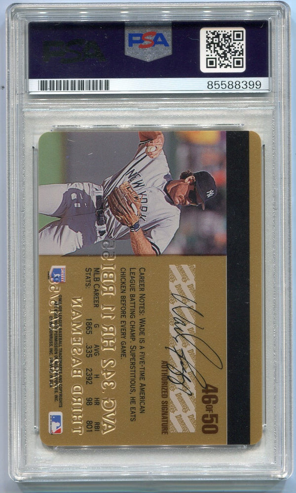 Wade Boggs Autographed 1995 Studio Gold Parallel Card PSA/DNA Certified