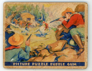 Rangers Raid Bandits Wild West Series Picture Puzzle Bubble Gum #27 Card