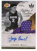 Lonzo Ball 2017-18 Panini Court Kings Autographed Patch Relic #SS-LB