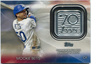 Mookie Betts 2021 Topps 70th Anniversary Logo Patch Card #T70P-MB
