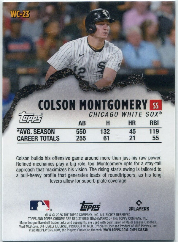 Colson Montgomery 2026 Topps Chrome Wrecking Crew Refractor RC #WC-23