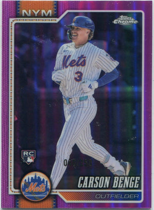 Carson Benge 2026 Topps Chrome Pink Refractor RC #87 46/250